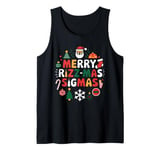 Merry Rizz Mas Sigmas- Gen Alpha Middle School Christmas Tank Top