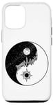 Coque pour iPhone 12/12 Pro Drôle Yin Yang Occulte Lune Soleil Blanc Noir Méditation
