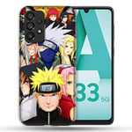 Cokitec Coque pour Samsung Galaxy A33 5G Manga Naruto Team Multicolore