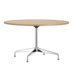 Vitra - Eames Segmented Tables Dining, Round Table, Ø 130, Table Top HPL White, Plastic Edge Black, Legs Chrome, Column Basic Dark - Spisebord - Charles & Ray Eames - Hvit - Laminat/Metall