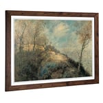 Big Box Art Framed Print of Jean-Francois Raffaelli The Route Abandoned Design | Wall Art Picture | Home Decor for Kitchen, Living Room, Bedroom, Hallway, Walnut, A2 / 24.5x18 Inch / 62x45cm