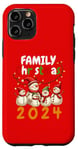 iPhone 11 Pro Family Christmas 2024 Snowmen Cute Festive Holiday Memories Case