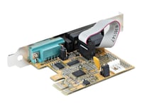 Startech.Com 2-Port Pci Express Serial Card, Dual Port Pcie To Rs232 (Db9) Serial Interface Card, 16C1050 Uart, Standard Or Low Profile Brackets, Com Retention, For Windows & Linux - Pcie To Dual Db9 Card (21050-Pc-Serial-Card) - Seriell Adapter - P