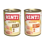 RINTI Sensible -säästöpakkaus 12 x 400 g - mix: kana-riisi + kana-peruna