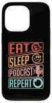 iPhone 13 Pro Eat Sleep Podcast Repeat Loves Podcast Microphone Podcasting Case