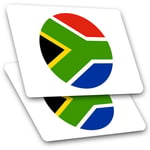 2 x Rectangle Stickers 7.5 cm - South Africa Pretoria Flag Cool Gift #9121