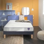 Ensemble Matelas Merinos Chill Bed - Mousse Haute Densité + Sommier Confort Ferme 180x200 - Double Sommier