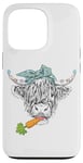 iPhone 13 Pro Cute Highland Cow Easter Spring Season Eggs Carrot Bandana Case