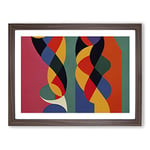 The Awesome Modern Abstract Art H1022 Framed Print for Living Room Bedroom Home Office Décor, Wall Art Picture Ready to Hang, Walnut A4 Frame (34 x 25 cm)