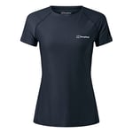 Berghaus Women's 24/7 Short Sleeve Crew Tech Baselayer T-Shirt, Black, 8