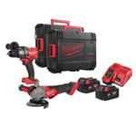 Milwaukee M18 FUEL FPP2H3-502X 18v 2 Piece Powerpack Kit Inc 2x 5.0Ah Batts