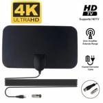 Booster High Gain 4K 25DB Digital TV Antenna Freeview Signal Thin HD TV DTV Box