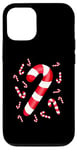 Coque pour iPhone 14 Costume de Noël mignon en forme de canne à sucre d'orge pour hommes, femmes, enfants