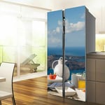 Double Door Fridge Sticker Vinyl Refrigerator Decal Full Door Coverage Mural