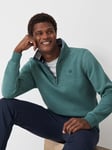 Crew Clothing Half Zip Sweatshirt, Teal Green