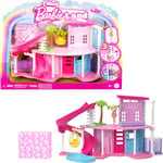 Barbie Mini BarbieLand Doll House Sets, Mini Dreamhouse with Surprise 1.5-inch Barbie Doll, Furniture & Accessories, Plus Elevator & Pool, 4Y+, HYF45