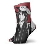 LREFON Chaussettes de Compression Na-ruto Dessin animé Hatake Kakashi Chaussettes équipage drôle décontracté Unisexe Impression Cheville Sport Chaussette