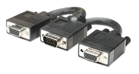 IC Intracom split video cable 1 male+2 femelle noir - 304559