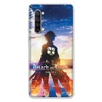 Cokitec Coque pour Oppo Find X2 Lite/Reno 3 Manga Attaque Titans Soleil Multicolore