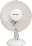 Schallen 9" Inch Small Oscillating 2 Speed Air Cooling Desk Work Top Fan - WHITE