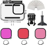 Boîtier Étanche Avec Filtres De Plongée Compatible Avec Go Pro Hero 13 - Kit D'Accessoires De Plongée - 70 M - Noir[SMA074292]