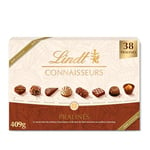 Lindt - Boîte CONNAISSEURS Pralinés - Assortiment de Chocolats au Lait et Noirs Pralinés - Idéal pour Noël, 409g