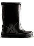 Hunter Little Kids Original First Classic Wellington Boot Gloss, Black, Size 6 Younger