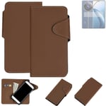 Protective cover for Realme 12 Pro 5G flip case faux leather brown mobile phone 