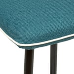 Lot de 2 tabourets bar Design "Lanir" Atmosphera - Couleur: Bleu canard