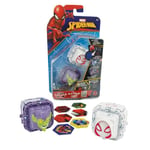 Battle Cubes Iron Man, Lot de 2 Cubes de Combat Spiderman – Green Goblin & Spider-Gwen, Papier de Roche, Jeu de Ciseaux, BAD00200, Multicolore, Moyen