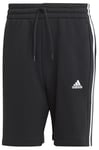 adidas Men Essentials Fleece 3-Stripes Shorts, XL Tall, 3 inch Black