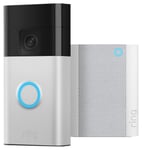 Ring Battery Video Doorbell Pro with Chime - Satin Nickel