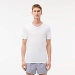 Lacoste Lot de 3 t-shirts d'intérieur slim fit Taille XXL Blanc