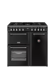 Stoves Richmond Deluxe 90cm Dual Fuel Gas Hob Range Cooker, Black