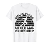 Old Man Running Humor Design Funny Runner T-Shirt