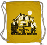 A Fistful Of Travellers Cheques Drawstring Bag The Comic Fun Strip Hotel