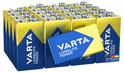 VARTA Longlife Power 9V batteri SCAND, 20-pak