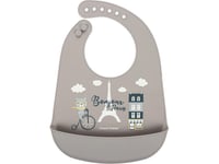 Bonjour Paris Silicone Bib With Pocket (K,1 Ks)