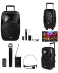 ENCEINTE SONO PORTABLE PRO PARTY KARAOKE BLUETOOTH 200W USB TWS MSD +