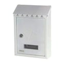 AntDau71 - CW429 Post Box for Outdoor Letters, White with Openable Roof 21 x 7 x 30 H cm