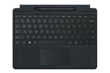 Microsoft Surface Pro Signature Keyboard - tastatur - med touchpad, accelerometer, Surface Slim Pen 2 opbevaring og opladningsbakke - QWERTY - spansk - sort - med Slim Pen 2