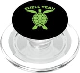 Sea Turtle Ocean Shell Yeah Turtle Lover PopSockets PopGrip for MagSafe