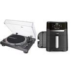Audio-Technica LP120XUSBBK Manual Direct-Drive Turntable (Analogue & USB) Black & Tefal Easy Fry Precision 2-in-1 Digital Air Fryer and Grill 4.2 Litre Capacity 8 Programs