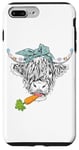 iPhone 7 Plus/8 Plus Cute Highland Cow Easter Spring Season Eggs Carrot Bandana Case