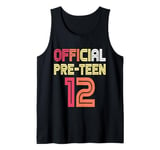 12 Official Pre-Teen 12th Birthday Girl Vintage 12 Year Old Tank Top