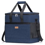 Lifewit Sac Isotherme, Sac de Repas pour Hommes Femmes Enfants, Sac glaciere Souple, Sac à Déjeuner, Lunch Bag Isotherme, Travail, Voyage, Plage, Pique-Nique, 40L, Bleu foncé