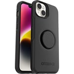 Otterbox Otter+Pop Coque pour iPhone 14 Plus, Anti-Chute, Protection avec PopSockets PopGrip, supporte 3 x Plus de Chutes Que la Norme Militaire, antimicrobien, Noir, 77-88747