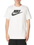 Nike M NSW Tee Icon Futura T-Shirt Homme, Blanc (White/Black 101), FR : M (Taille Fabricant : M)