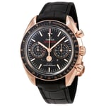 Omega 304.63.44.52.01.001 Speedmaster Moonwatch Musta/Nahka Ø44.25 mm