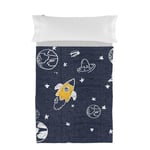 HappyFriday Mr Fox Starspace Parure de lit Multicolore pour lit de 80/90 cm 2 pièces